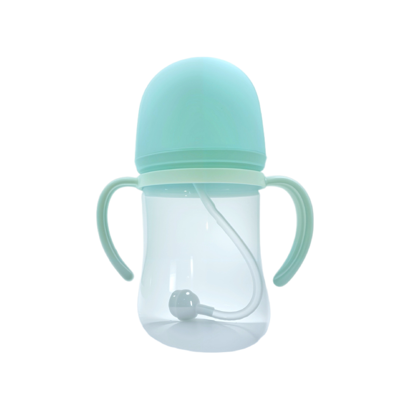 艾爾樂150ml/180ml寬口徑奶瓶扁形手柄大頭蓋子