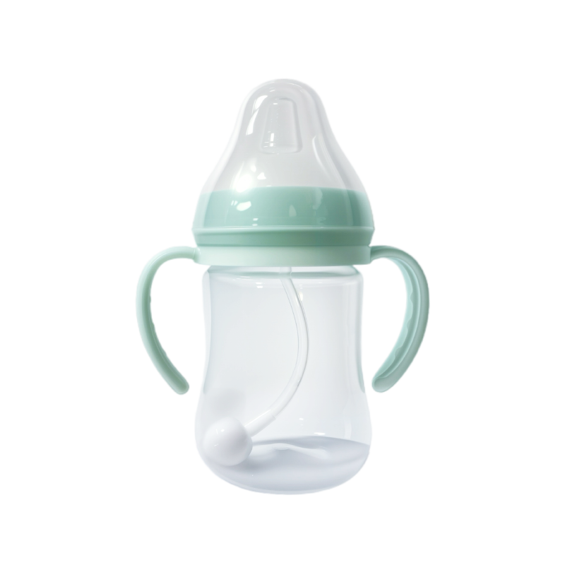艾尔乐150ml/180ml宽口径奶瓶扁形手柄尖头盖子